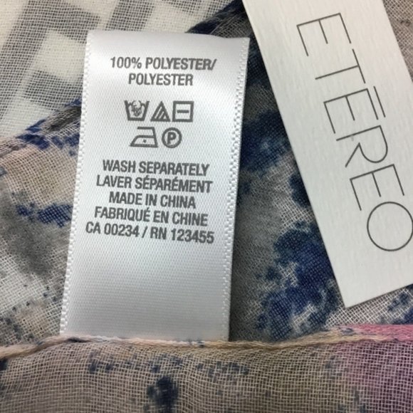 ETEREO Women's Sheer Multicolored Wrap Scarf NWT One Size - Picture 4 of 6